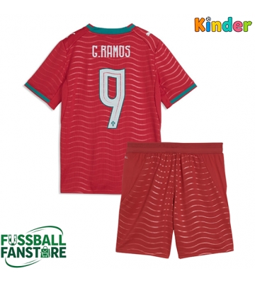Portugal Goncalo Ramos #9 Replik Heimtrikot Kinder WM 2026 Kurzarm (+ Kurze Hosen)